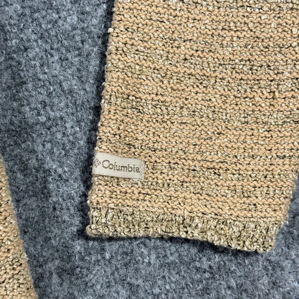 Columbia Womens 1X Tan Marled Knit Mock Neck Long Sleeve Sweater Textured Boucle